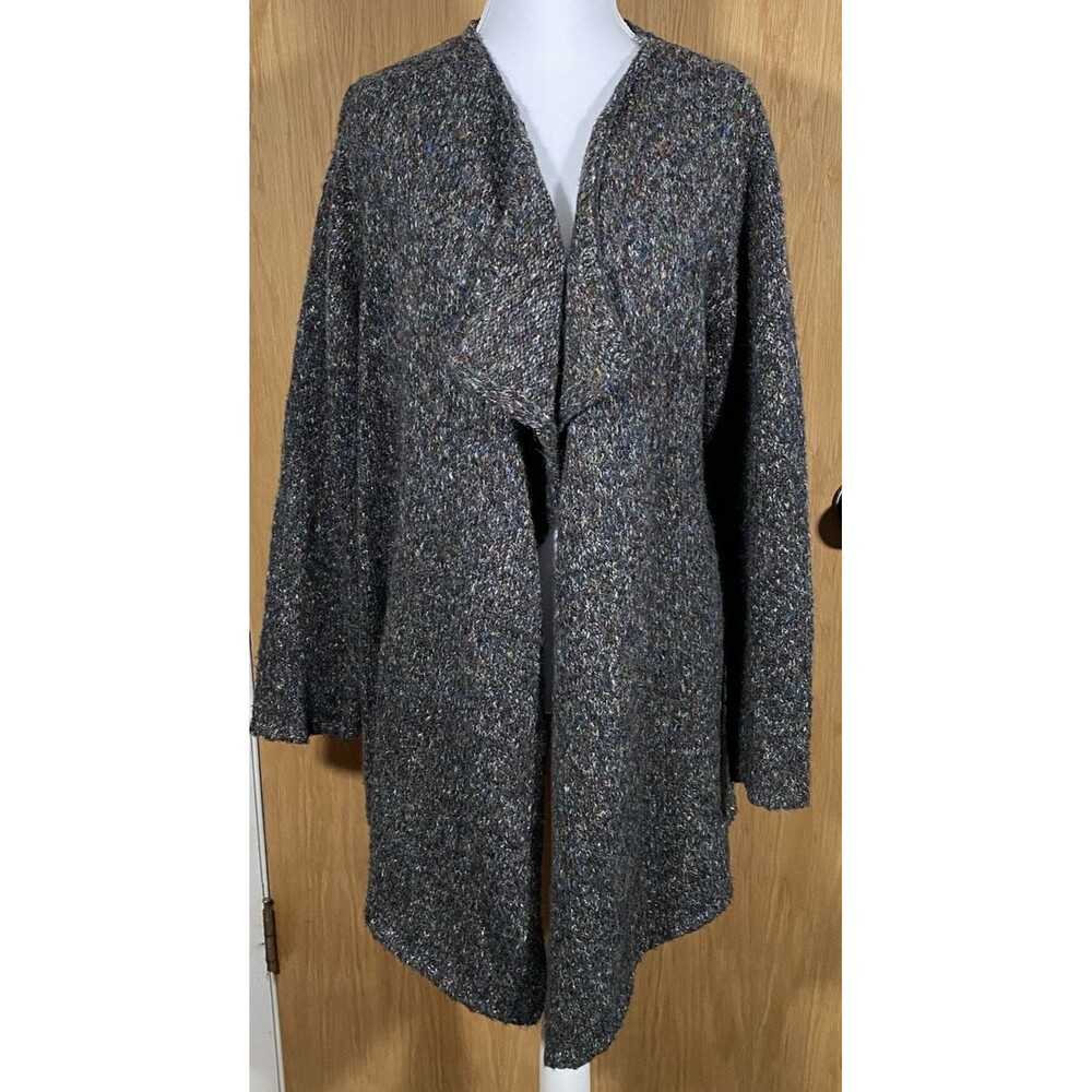 Market & Spruce Women's Lg Open Cardigan Knit Sweater Cozy Cabin Core Wool Blend